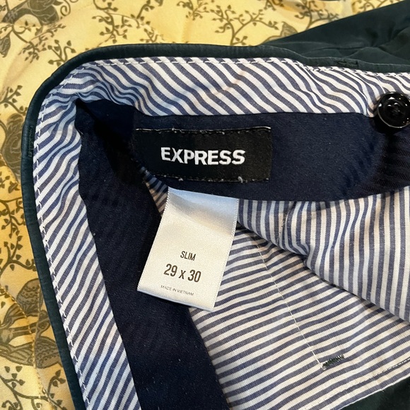 Dark Green Express Dress Pants - Picture 3 of 5